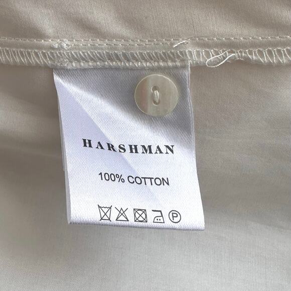 Harshman Nilia Lace Trim Cotton Blouse Short Sleeve Ivory - Picture 8 of 10